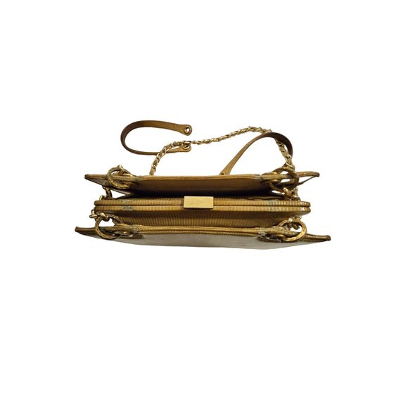 Gucci Honey Reptile Leather 2-way Bucket Bag w Chain Strap - Picture 14 of 16